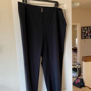 Calvin Klein navy flat front trouser